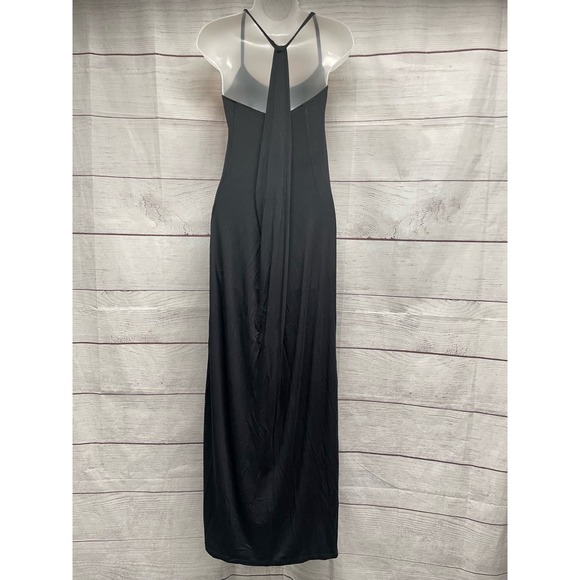 Fabletics Black Neema Maxi Hustle & Bustle Halter Dress Size L - Picture 6 of 12